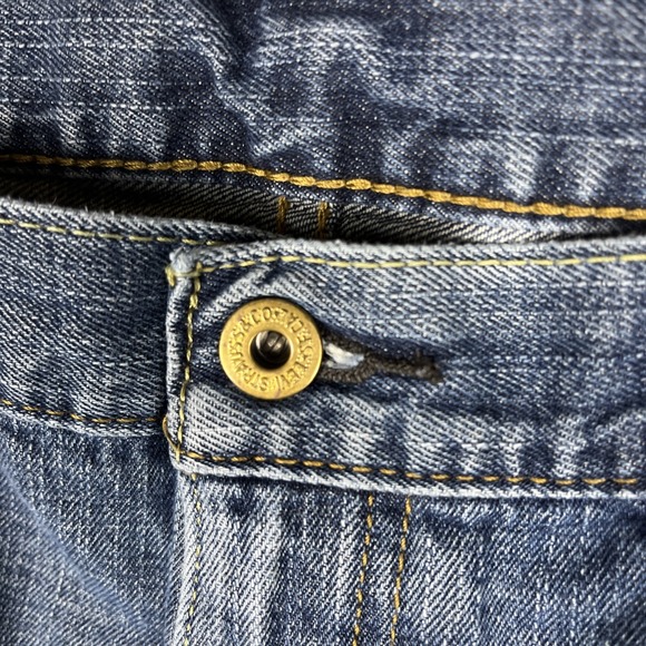 Levis 569 Jeans Mens 36x30(29") Dark Wash Blue Relaxed Straight Fit Denim Pants - Picture 3 of 12